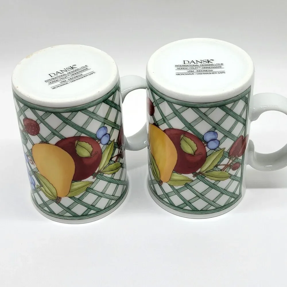 Dansk Nordic Fruit Mugs set of 2